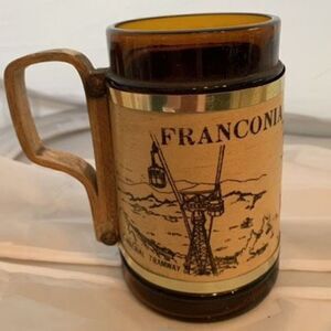 Franconia Notch State Park New Hampshire Vintage Brown Glass Mug